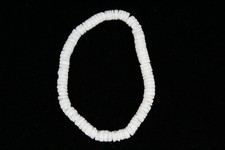 Puka Shell Bracelet - 8", White Smooth Seashell - Hawaiian Jewelry, Surfer Style