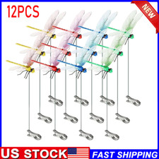 Fake Dragonfly Clips Clip On Dragonfly For Outdoors 3D 12PCS Garden Decor US