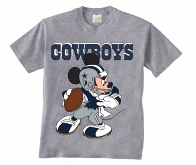 Dallas Cowboys Mickey Mouse Football Toddler Tee sizes 2T-thru-6T available 