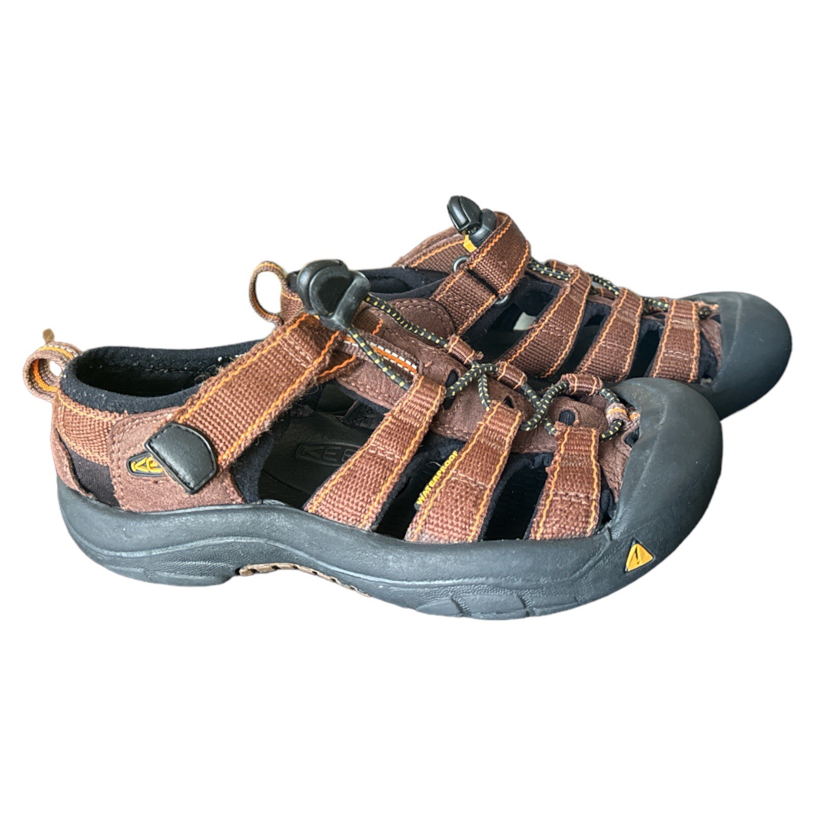 Sandali da spiaggia KEEN marroni impermeabili da trekking bambini ragazzi US 1 (8 pollici di lunghezza)