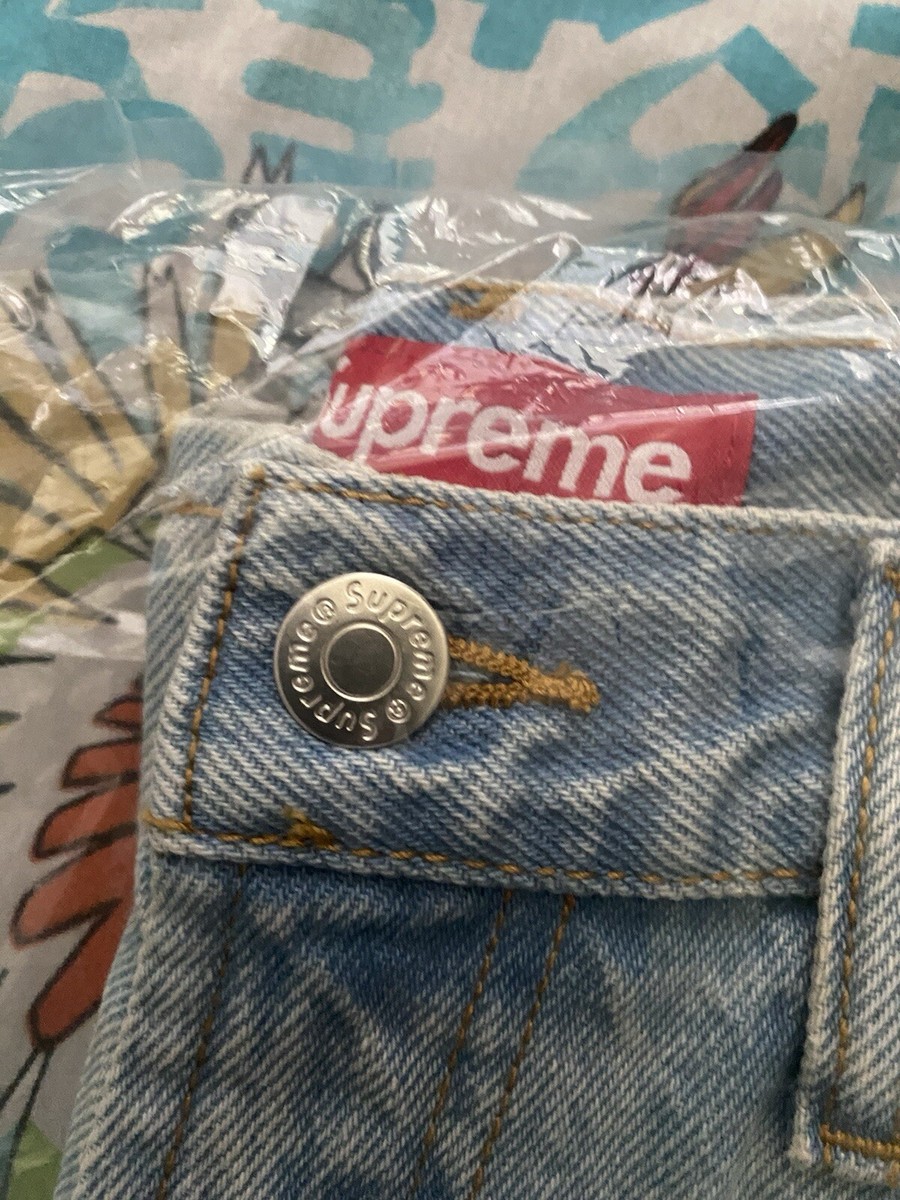 Supreme Baggy Jean Light Washed Indigo Blue Denim FW24 Supreme Baggy Jean Light Washed Indigo Blue Denim FW24