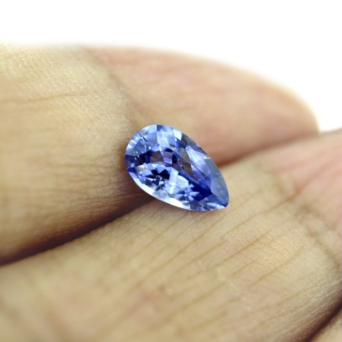 Superb Certified 0.90ct Natural Ceylon Blue Sapphire Sri Lanka Pear 7.7x4.6mm - Picture 3 of 5