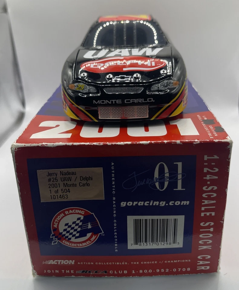 Action Jerry Nadeau #25 UAW Delphi 2002 Monte Carlo 1/24 Diecast coche de carreras/banco Foto 2 de 4