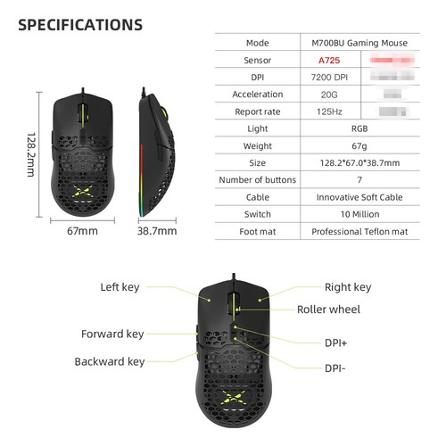 Lightweight RGB Gaming Mouse - Photo 4/4
