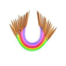 New US Sizes 0-15 Bamboo Circular Knitting Needles 16" 40 cm Choose Size