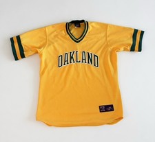 Cooperstown Collection Oakland Athletics Vintage Majestic Yellow Jersey Mens L