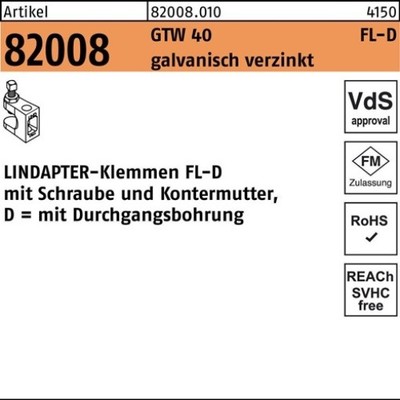 LINDAPTER 082008031000010000 Klemmen R 82008 GTW 40 FL-D FL 1 - D 9 galvanisch v