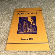 January 1943 CARL SCHURZ HIGH SCHOOL PURPLE AND GOLD Book - Literature / Poetry