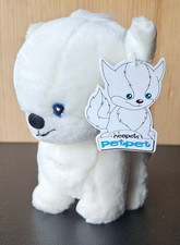 DOGLEFOX. 2002 NEOPETS LIMITED ED. PETPET, WHITE PLUSH DOG WITH TAG.