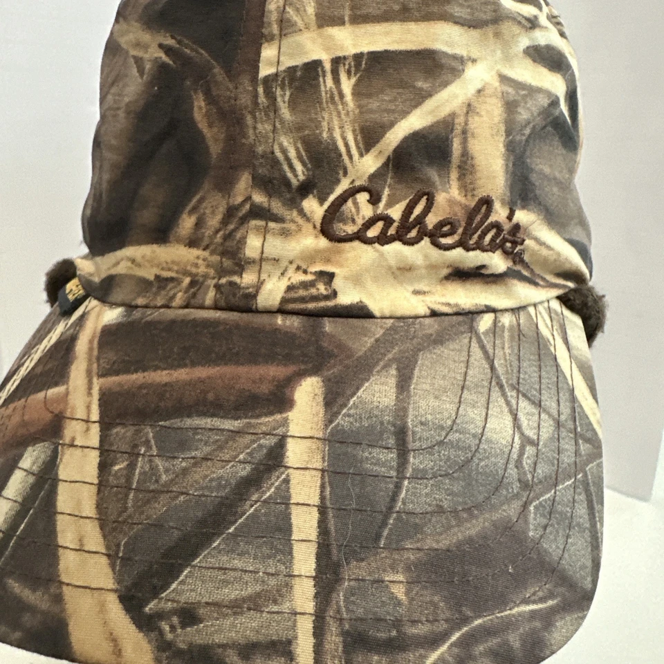 CABELA’S Size Medium Gore-Tex Camo Hunting Cap Hat w/Warm Neck Gaiter Sportsman - Image 2 of 4