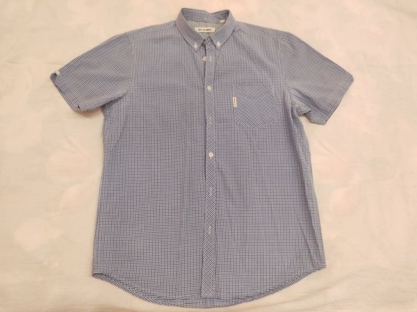 Men Ben Sherman Shirt Navy Cotton 38