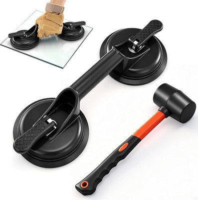 Rubber Mallet & Suction Cup Floor Gap Repair Tool Kit for Laminate, Floating Woo