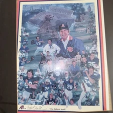 Paul Miller Artist 1985 Print “The Auburn Spirit” Pencil Signed Framed War Eagle