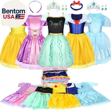 Princess Dress up Clothes for Little Girl Role Play Costume Gift Set Princess Dr