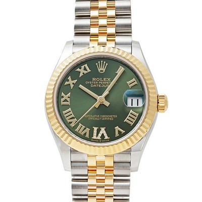 Rolex Datejust 278273 Stainless Steel K18Yellow Gold 31.0mm Green Dial #YKW228