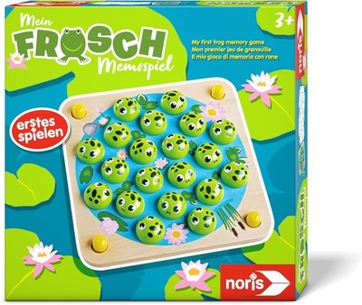Noris - Mein Frosch Memo-Spiel (Kinderspiel ab 3 Jahre) Spiel-Brett, Spielzeug
