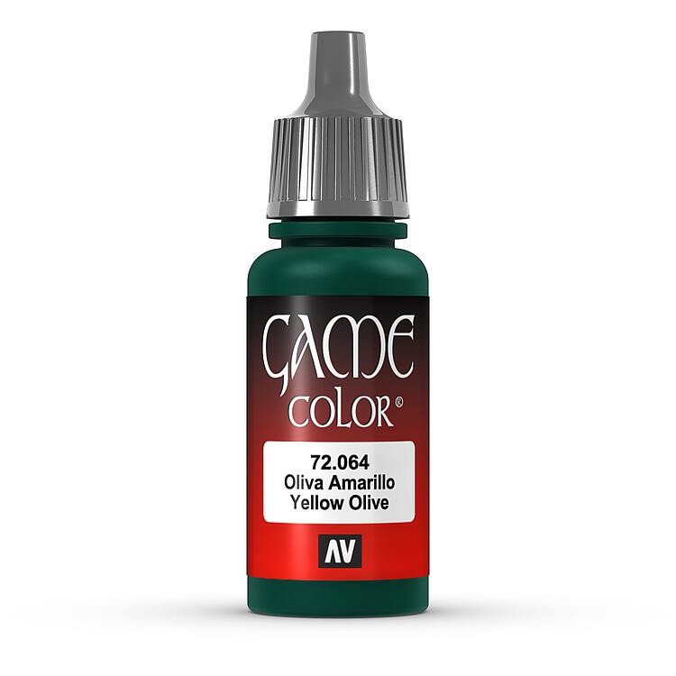 Vallejo 72.064 Yellow Olive Paint, 18 ml, New