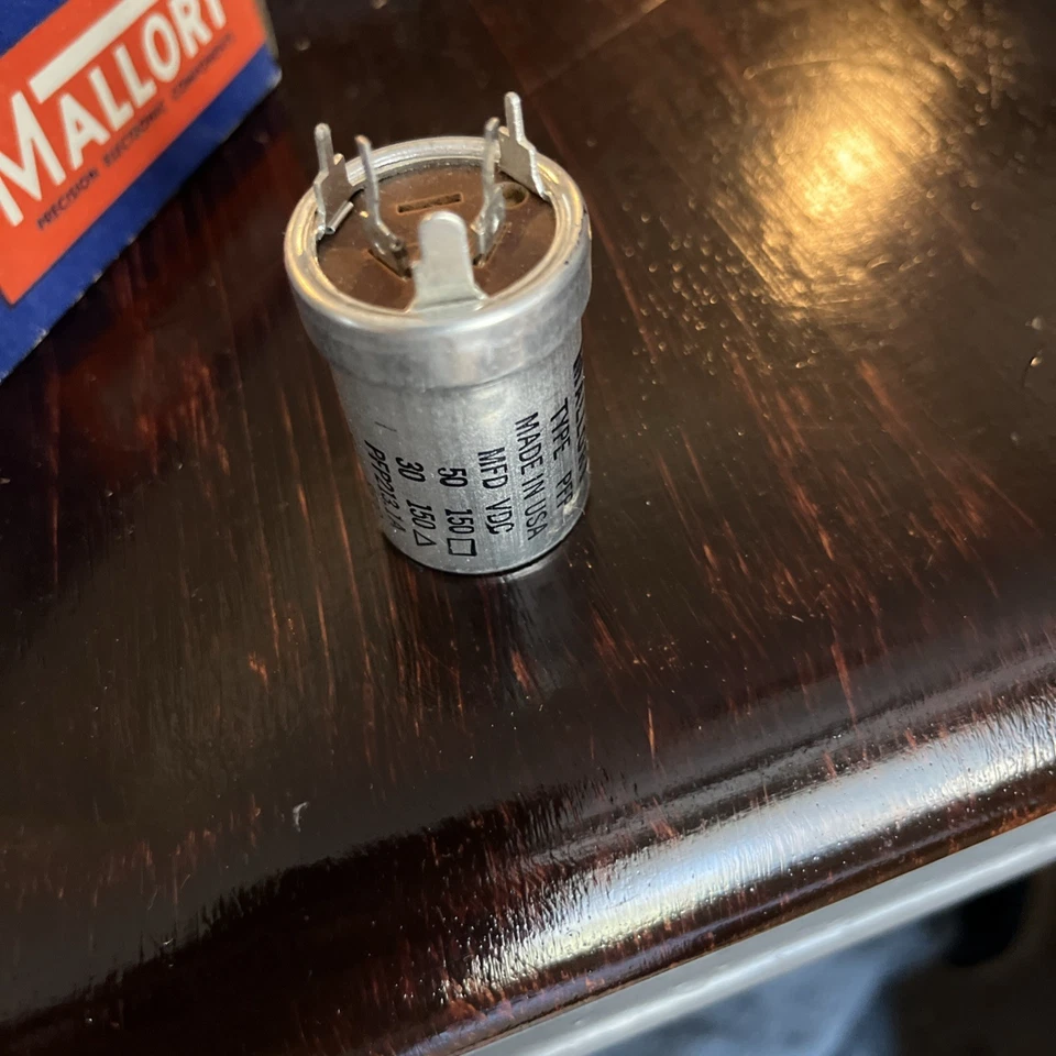 Condensador NOS Mallory PFP 213.1A 50-30 MFD Foto 2 de 3