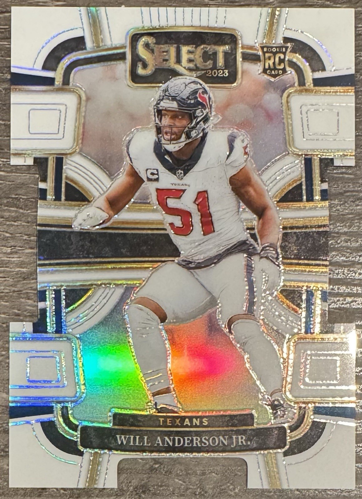2023 Select Will Anderson Jr. White Prizm Die Cut RC Concourse /199 Texans