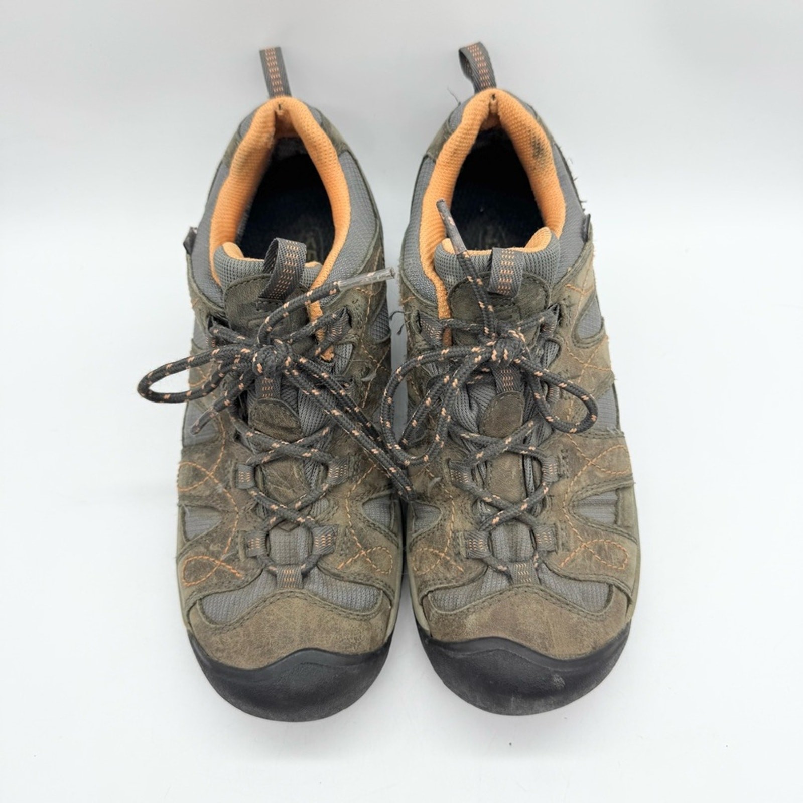 Scarpe da trekking impermeabili stringate Keen Shasta WP marrone grigio arancione taglia 9 Gorpcore