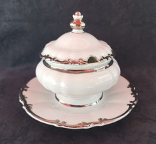 Zuckerdose Hutschenreuther Selb Porzellan Sylvia Platinrand platinum 8045 RAR