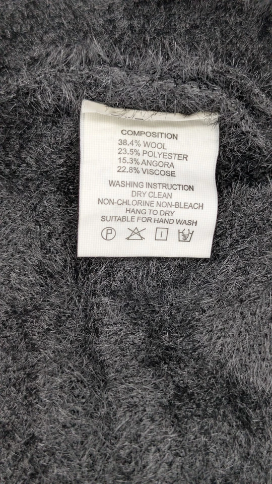 Italian warm blue alpaca coat for women, size UNI - Image 2 of 3