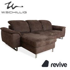 Willi Schillig Sinaatra Stoff Ecksofa Braun Recamiere links Sofa Couch
