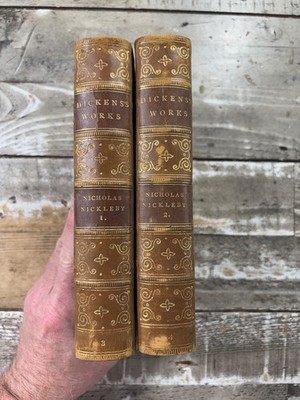 1869 Antique Charles Dickens Novel  Life and Adventures of Nicholas Nickleby 