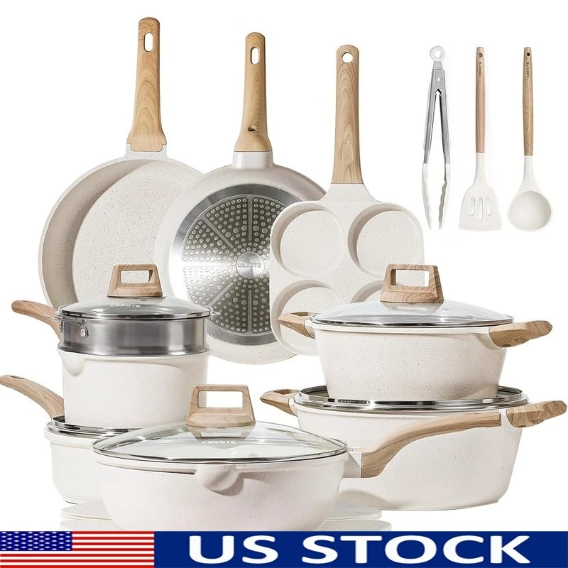 Aluminum Nonstick Cookware Set Fry Pan Saucepan Stockpot Kitchen Essentials New