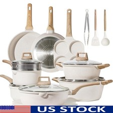 Aluminum Nonstick Cookware Set Fry Pan Saucep...