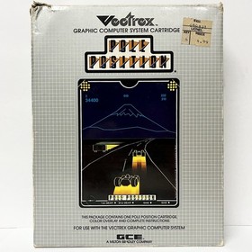 Vectrex Pole Position Complete CIB Video Game Cartridge Manual Overlay 1983 RARE