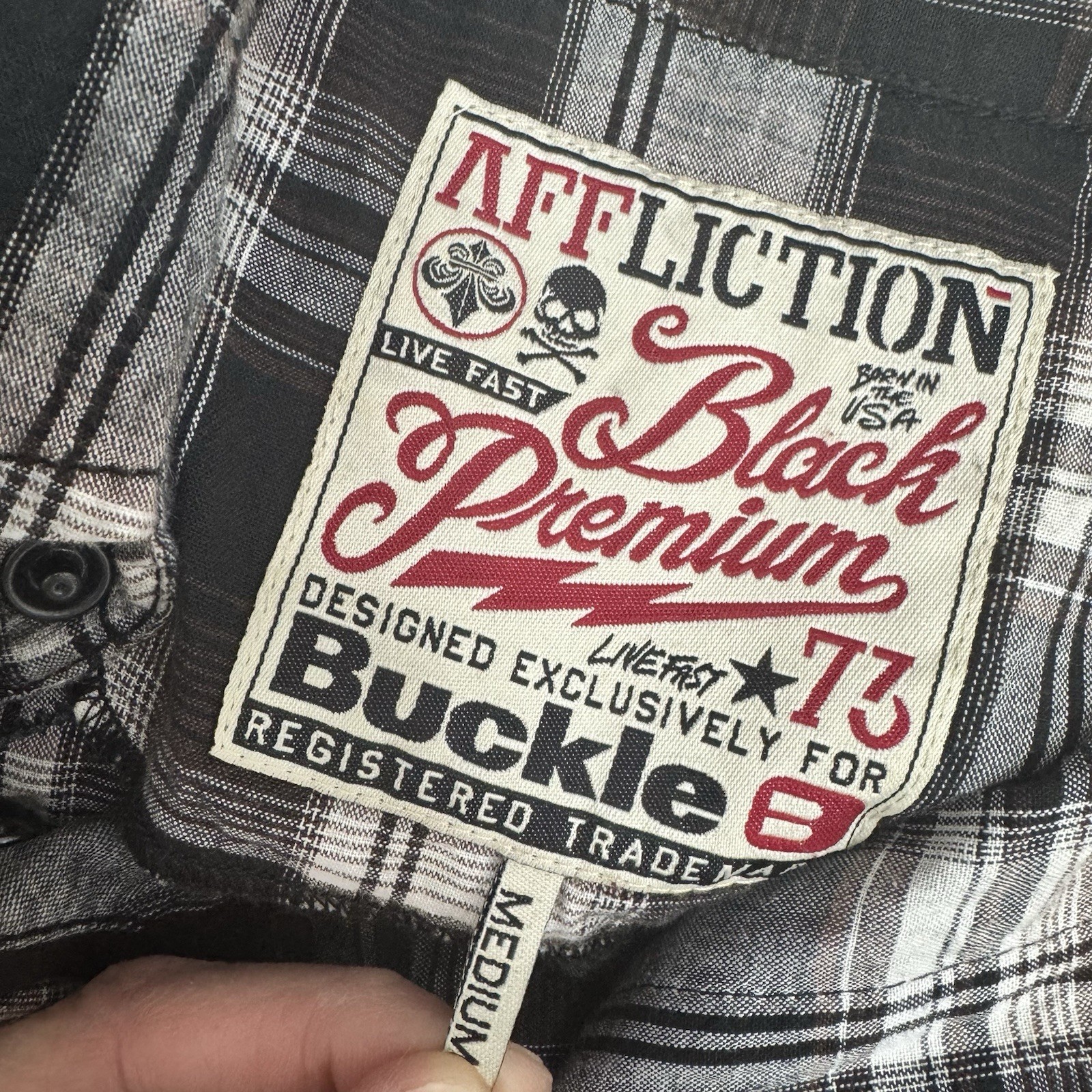 Affliction Black Premium Collapse Distressed Pear… - image 4