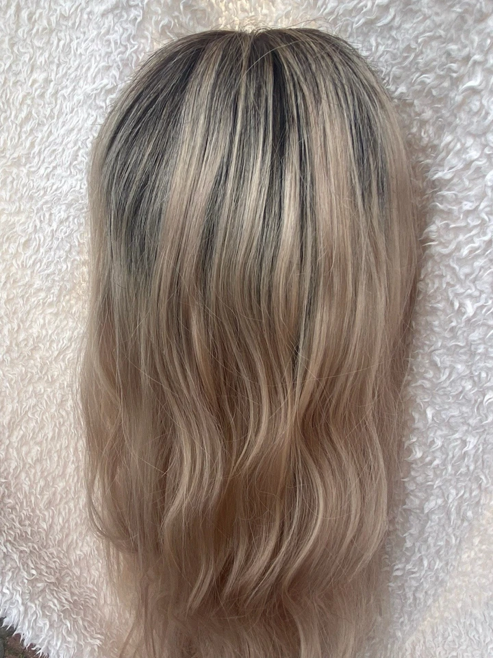 Hand Tied Human Hair Wig - Blonde - Image 4 of 4
