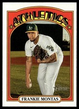 2021 Topps Heritage SP Short Print Frankie Montas Oakland Athletics #422