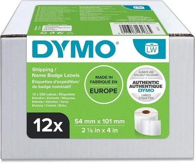 DYMO LabelWriter Versandetiketten 54 mm x 101 mm 12 Rollen 2.640 Etiketten