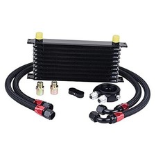 AN10-10AN Oil Cooler Kit Universal Engine Transmission Aluminium Alloy 10 Row