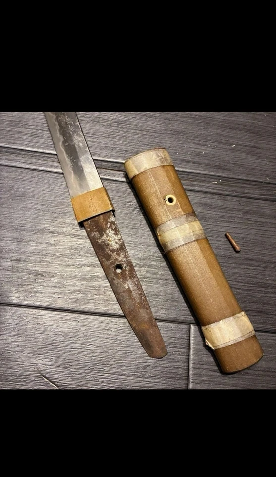 Auténtica navaja antigua Wakizashi "Mumei" afilada muy fina Foto 4 de 4