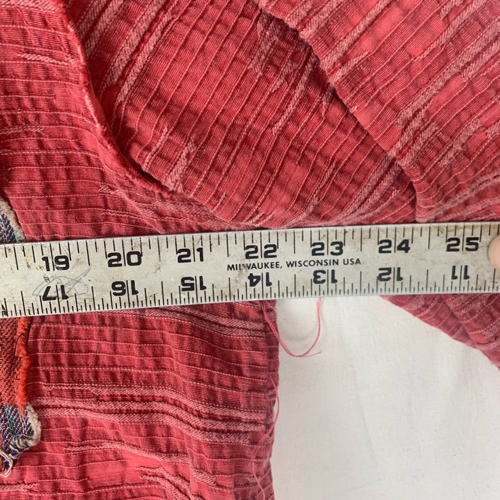 POL size small  oversized patchwork button up shi… - image 7