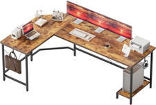 Mericonia L Shaped Desk, 170 Cm Corner Gaming Desk for Home Office, Computer Des