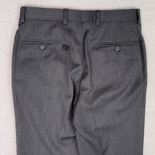 RIVIERA Jack Victor Wool Dress Pant Slacks Men 30x30 Relaxed Fit Gray Gabardine - Picture 7 of 8