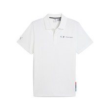 PUMA Bmw M Motorsport Jacquard Short Sleeve Polo Shirt Mens White Casual 6315130