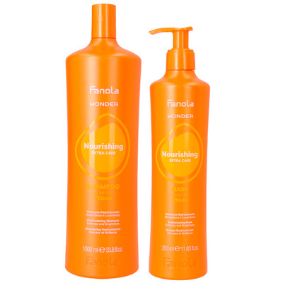 Fanola Wonder Nourishing maska do włosów 350 ml + szampon do włosów 1000 ml