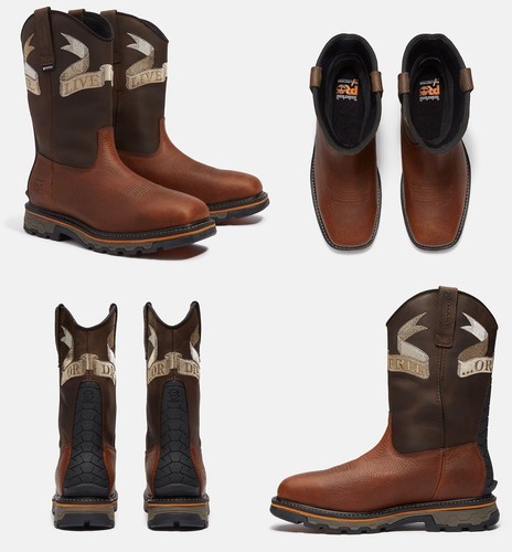 Timberland Pro® Men's TRUE GRIT PULL-ON SOFT TOE Brown Waterproof Boots Size 10