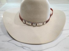 Sterling Silver Southwestern Concho Hat Band with 5 Conchos 3