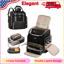 Tattoo Travel Case with 3 Cases Tattoo Supplies Storage Organizer Backpack Black