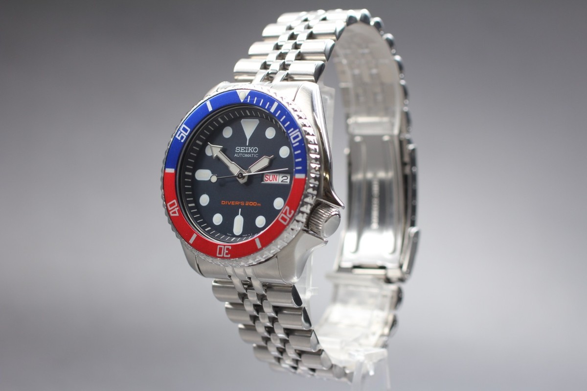 N Mint] Seiko SKX009 7S26-0020 Navy Boy Pepsi Bezel 200m