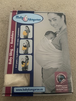 Baby Känguru Babytragetuch Trage 0-3 Jahre naturfarben verpackt