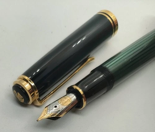 Pelikan Souverane M8 million Fountain pen Fine F 18C-750 Green stripe Green