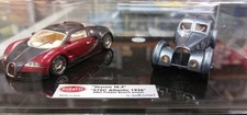 BUGATTI Veyron 16.4 + 57SC ATLANTIC 1936 with Looksmart display case, 1:43 scale