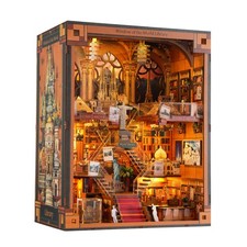 Book Nook Library kit - DIY Miniature House Kit for Adults  Teens, Dollhouse